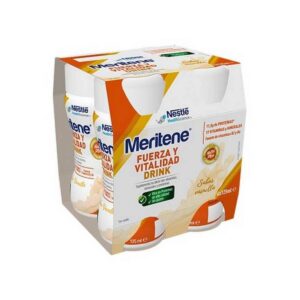 MERITENE FUERZA Y VITALIDAD DRINK 4 BOTELLAS 180 ml PACK SABOR VAINILLA