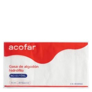 GASA ALGODON HIDROFILO NO ESTERIL ACOFAR 1 UNIDAD 0,50 m2
